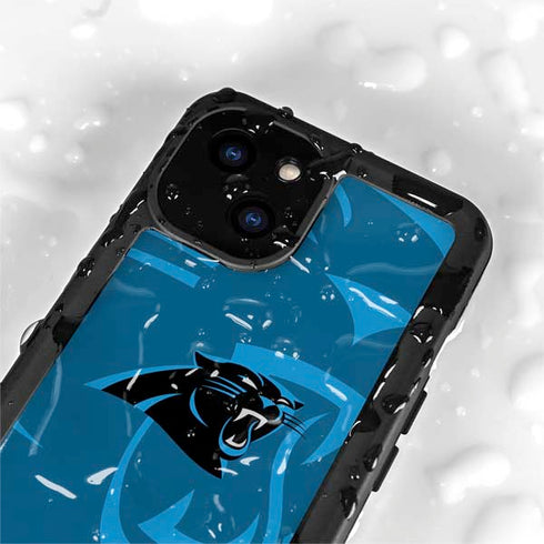 NFL Carolina Panthers Double Vision iPhone 15 Plus Waterproof Case